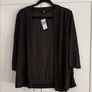 Premise Studio Black Sheer Cardigan NWT